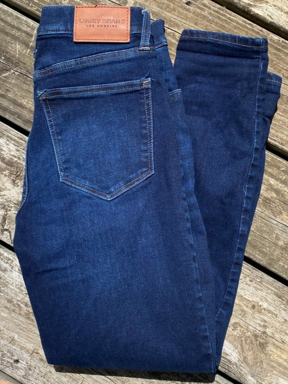 Lucky Brand Women's Bridgette High-Rise Dark Wash Skinny Jeans Size 6/28 Ankle